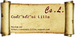 Csókási Lilla névjegykártya